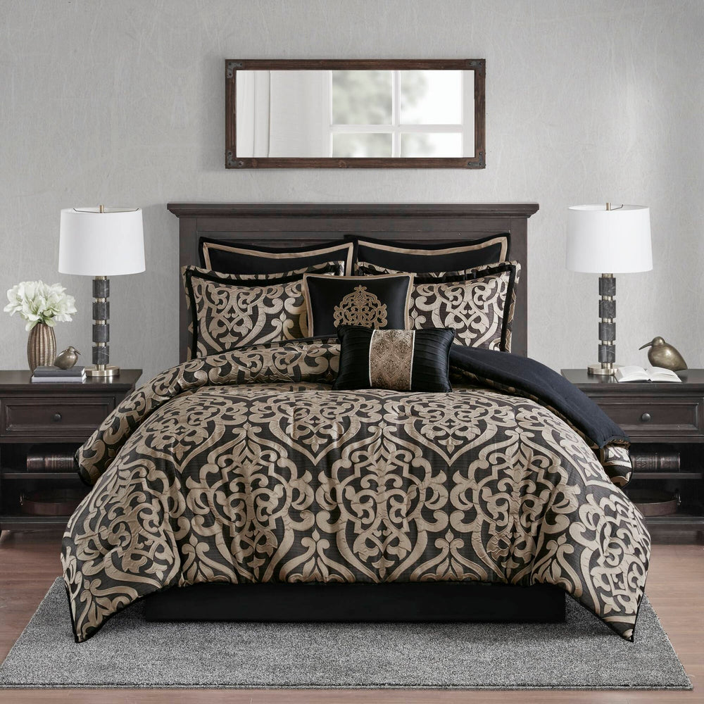 8PCS King Jacquard Comforter Set Media 5
