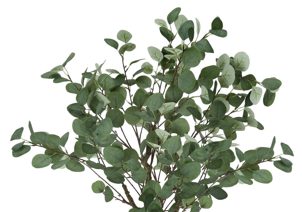 Artificial Plant, 46' Tall, Eucalyptus Tree, Indoor, Faux, Fake, Floor, Greenery, Potted, Decorative, Green Leaves, Black Pot Media 6