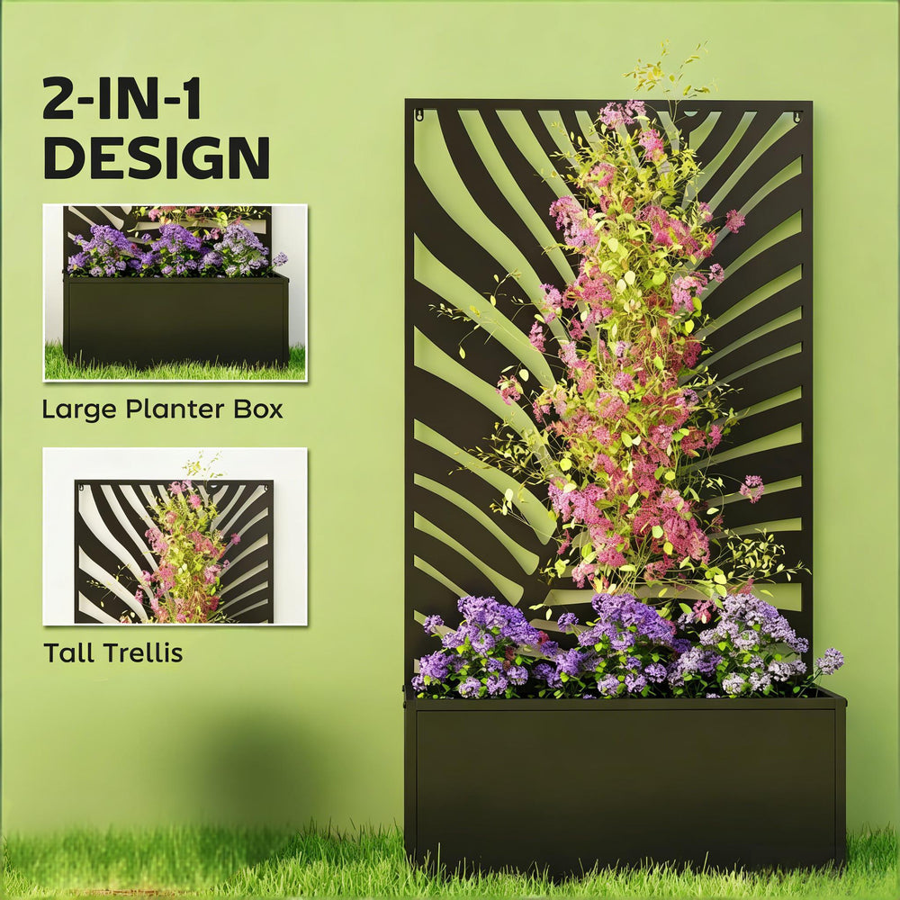Freestanding  Plant Bed,Wall Mounted Flower Bed,Raised Garden Bed Media 6