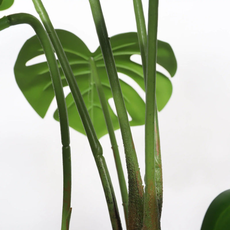 30'' Artificial Monstera Deliciosa Plant with White Pot, 2 pcs / set