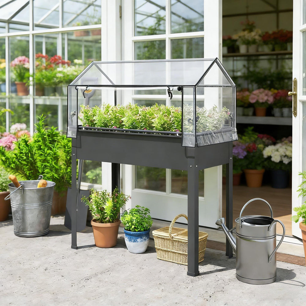 Outdoor Elevated Garden Box,Plant Bed Media 2