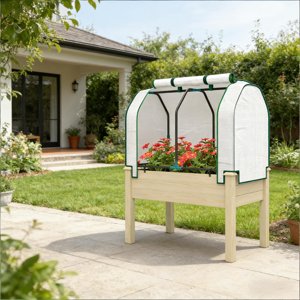 Compact Planter Box,Outdoor Raised Garden Bed Media 2