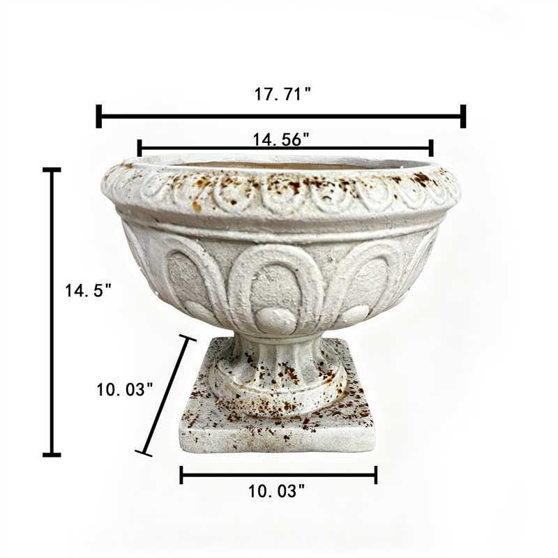 MGO Garden Planter, Garden decoration and planting,Color Make Rust, Side 17.71'L X 17.71'W X 14.5'' H Media 4