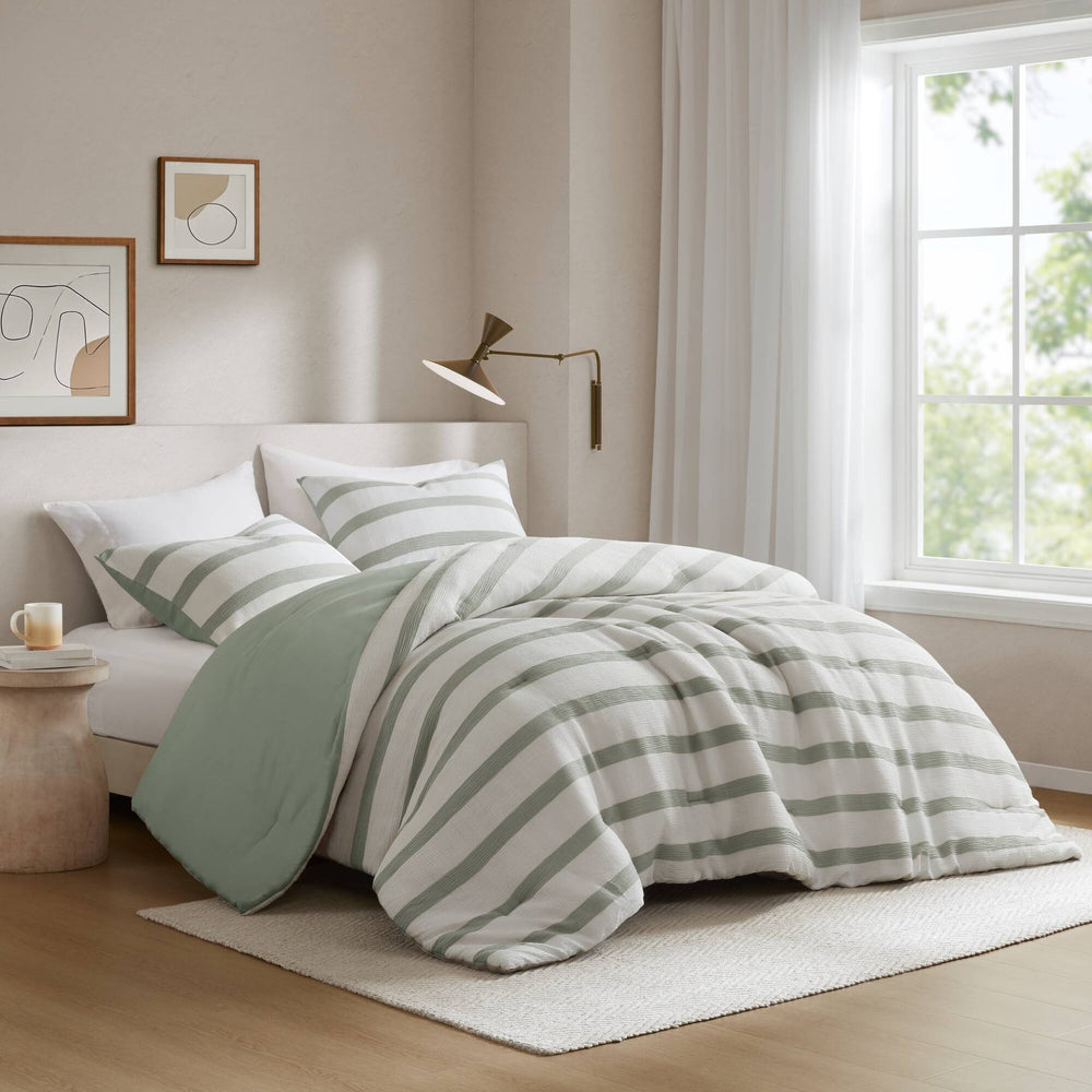 3-Piece King/Cal King Yarn-dyed striped comforter Media 15