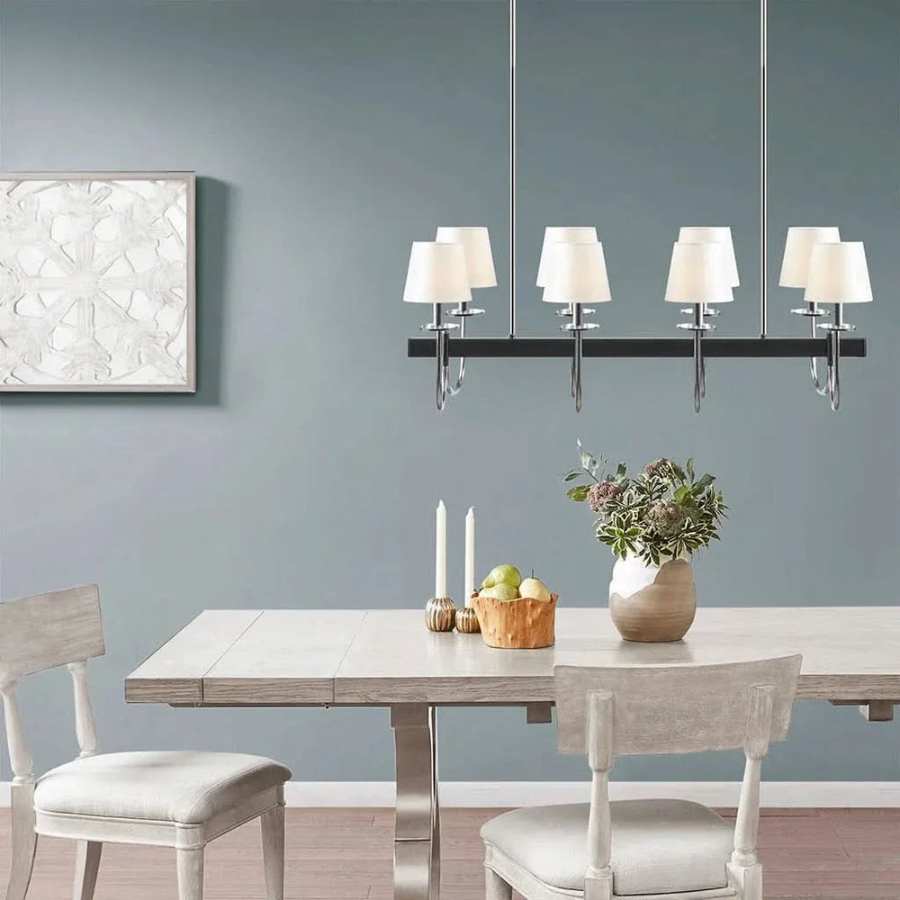 8-Light Traditional Chandelier with Drum Shades - DTY Store