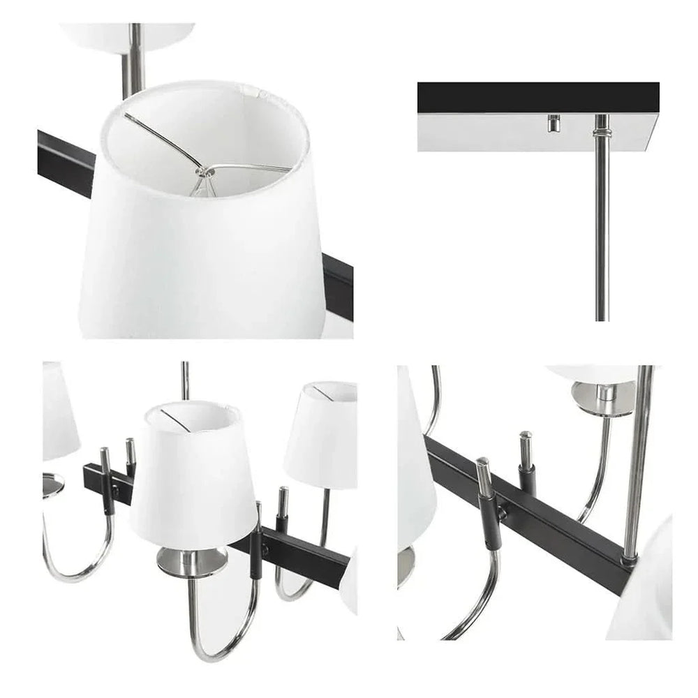 8-Light Traditional Chandelier with Drum Shades- DTY Store