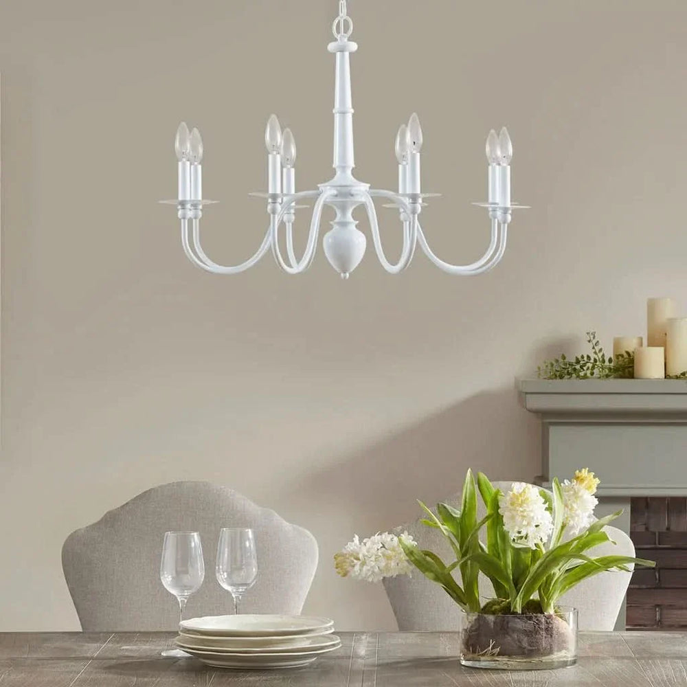 Chandelier Iron 8 Light Traditional Ceiling Fixture For Living Room Media 1