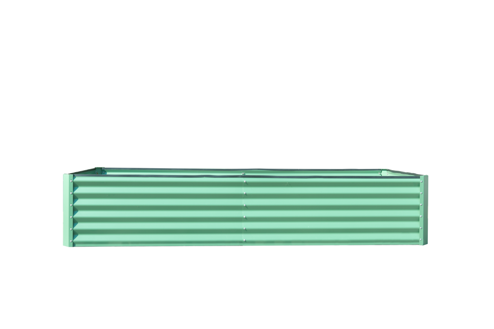 8x4x1.5 ft Galvanized Raised Garden Bed, Outdoor Planter Garden Boxes Large Metal Planter Box for Gardening Vegetables Fruits Flowers, Green Media 1