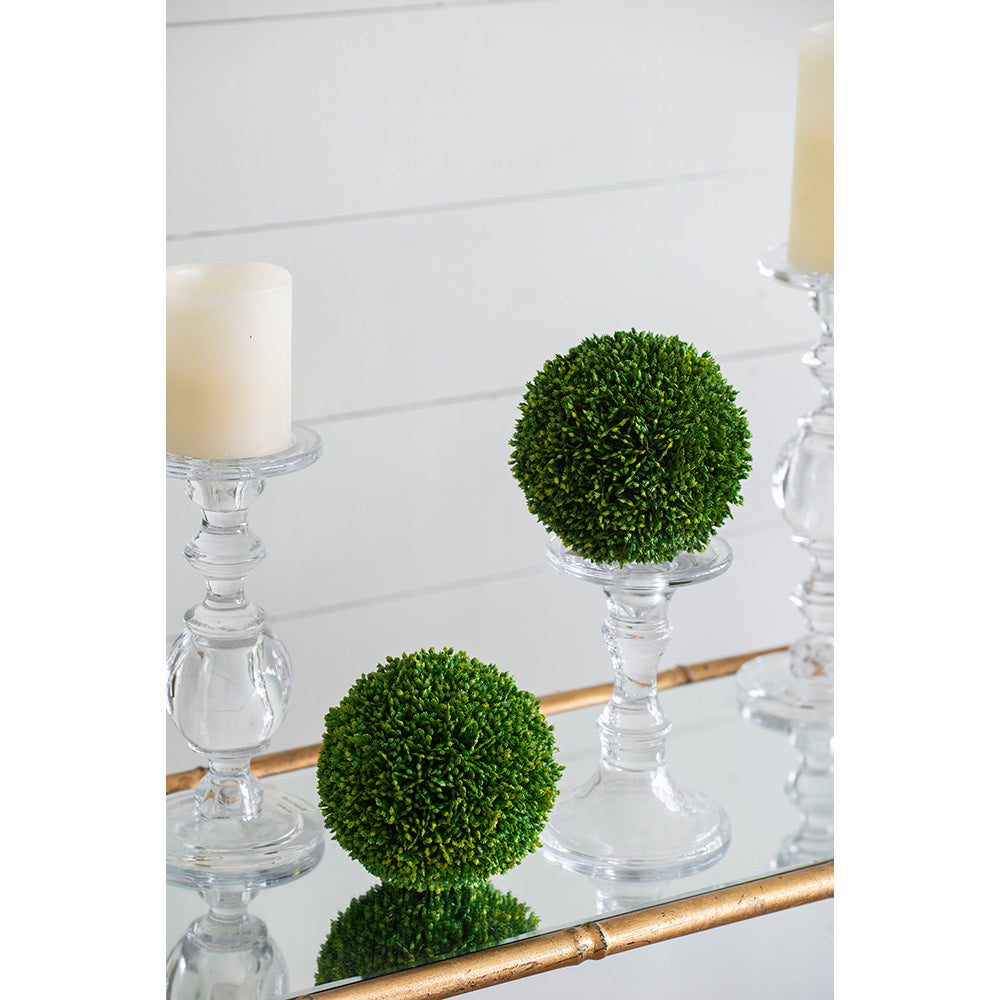 S/4 D6' Faux Boxwood Ball Bowl Filler, Green Media 3