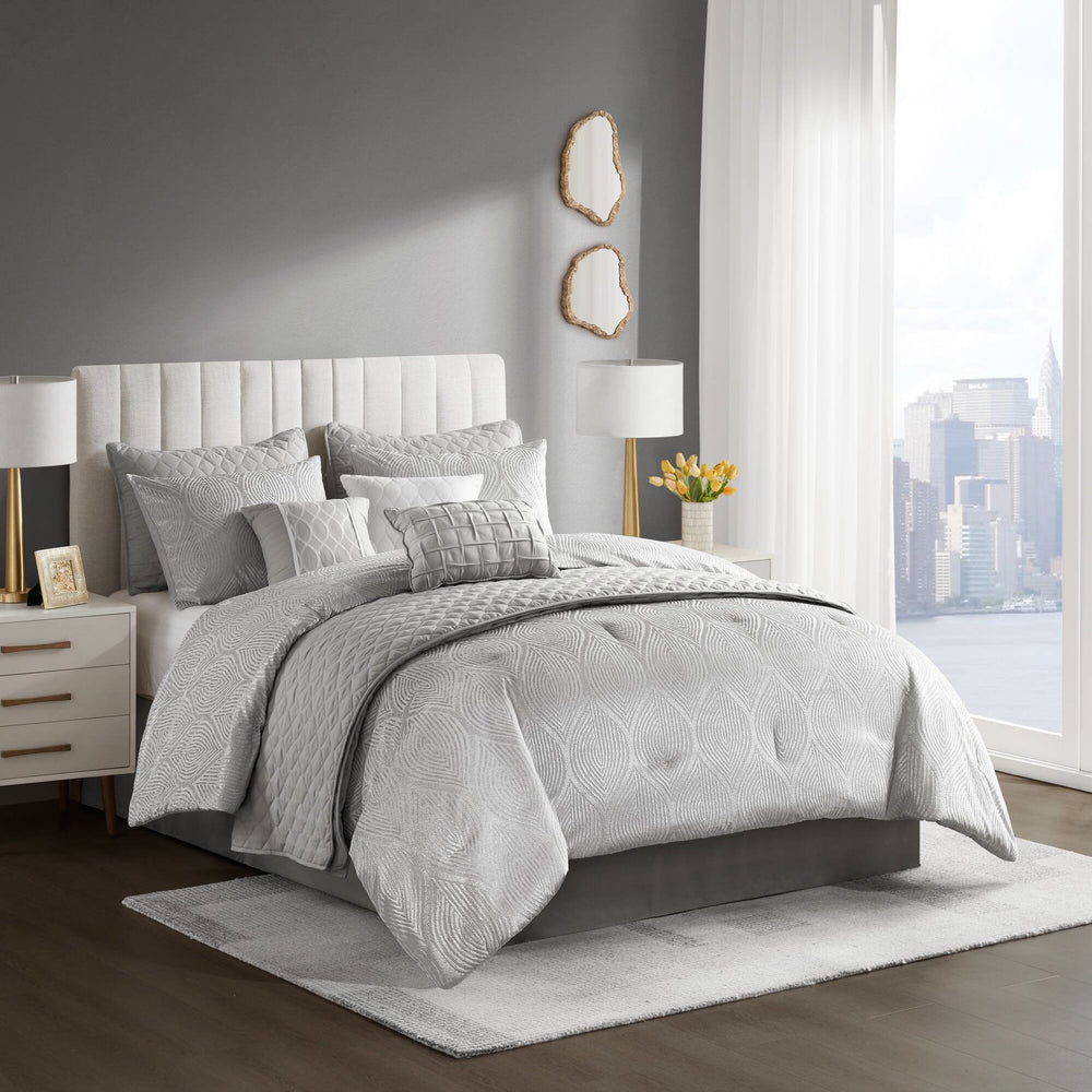10- Piece King Jacquard Comforter Set Media 1