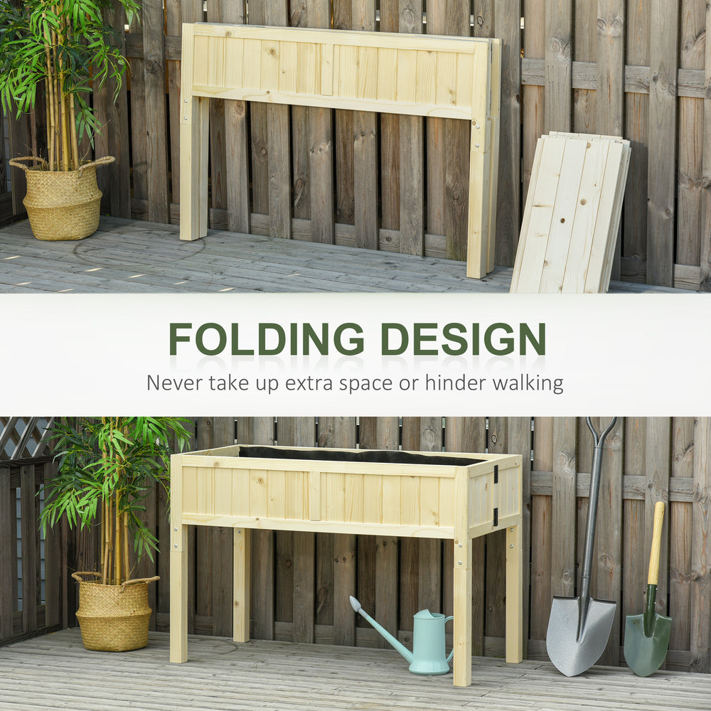 Garden Raised Bed Raised Garden Bed Elevated Wooden Planter Box Media 6