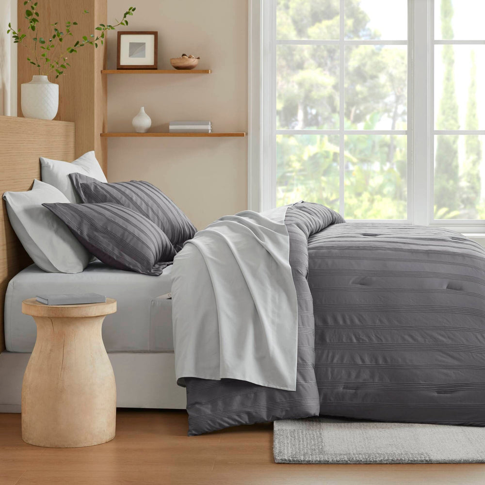7-Piece Full Woven Striped Comforter Set Media 17