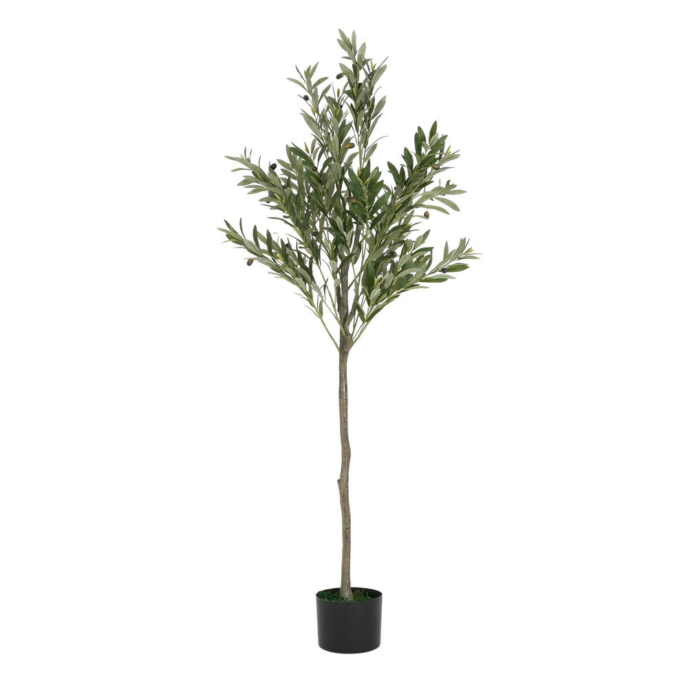 66' Artificial Olive Tree with Black Plastic Pot Media 4