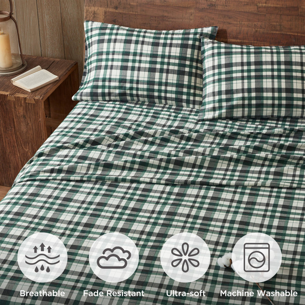 4 Pieces Full 100% Cotton Printed Sheet Set,Finton Media 3
