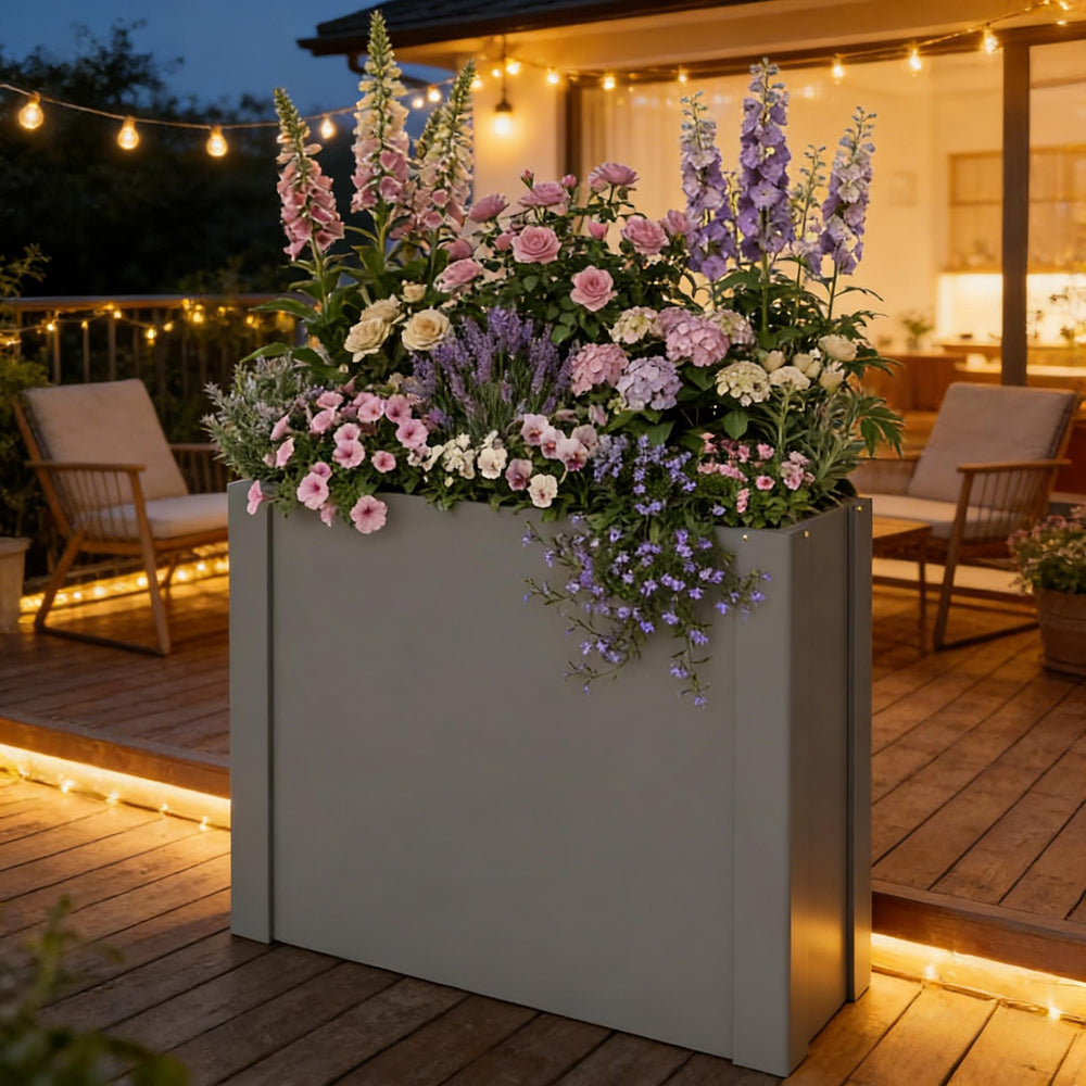 Balcony Herb Box,Outdoor Planter Box,Elevated Garden Bed(Only Planter Box) Media 4