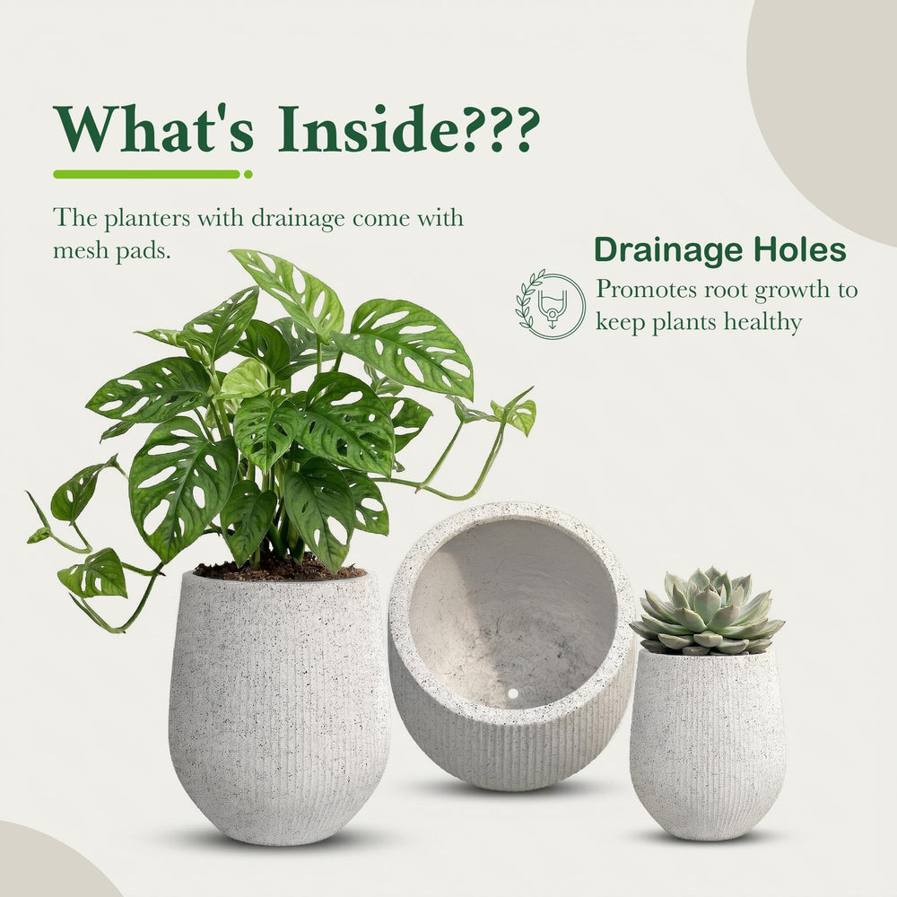 DTY Signature Mount Wilson Modern Indoor Outdoor Fiberstone Tapered Planter, Lightweight, Weather Resistant Garden Pot with Drainage Hole & Rubber Plug (Black, 11'' D x 12'' H) Media 70