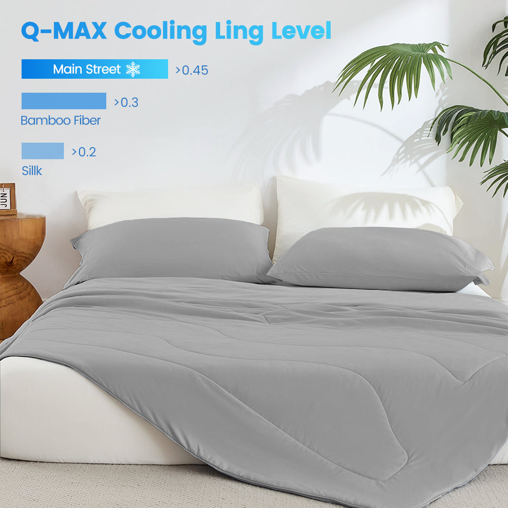 1-Piece 108x90' Cooling DA Comforter,Gray Media 14