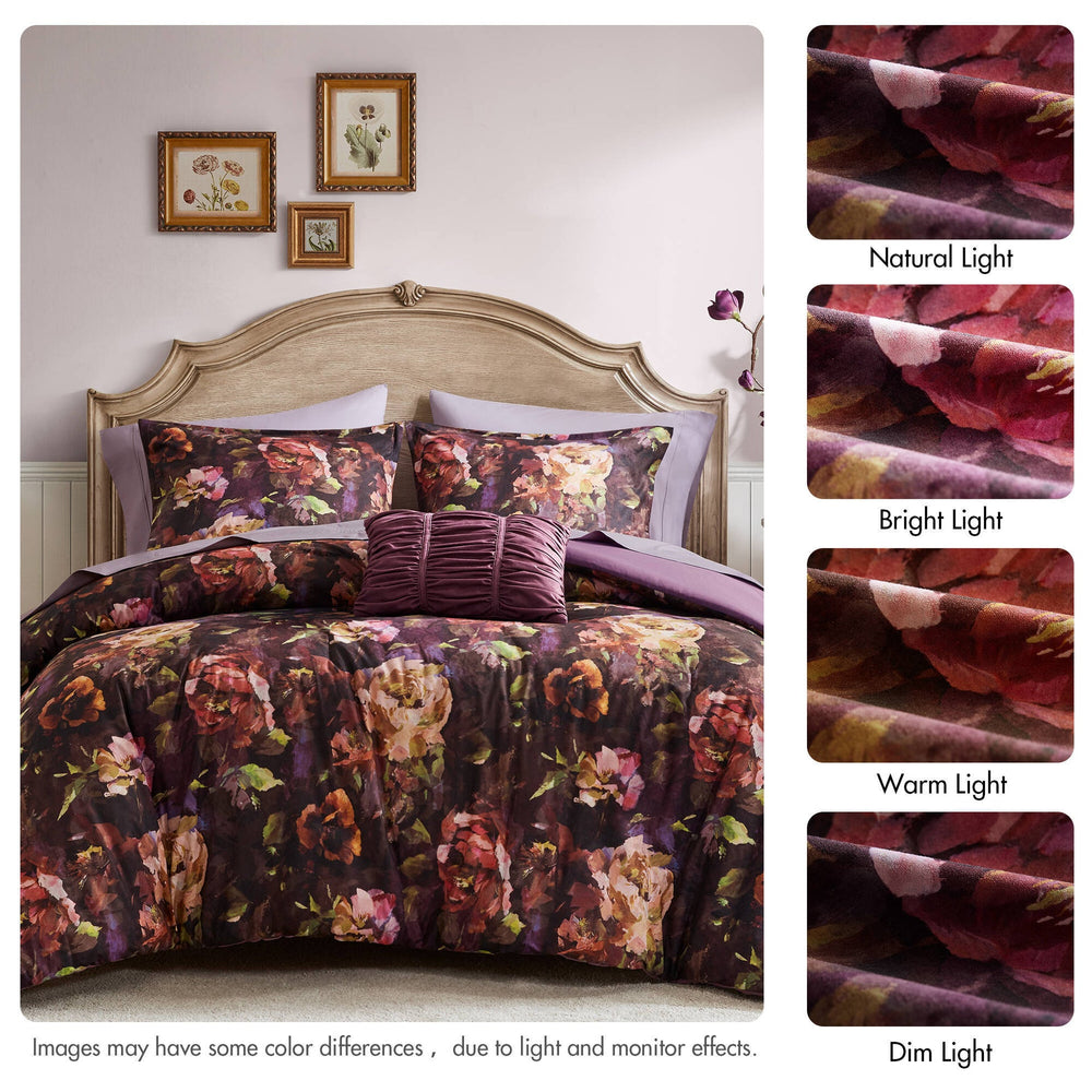 4-Piece King Velvet Comforter Set Media 3