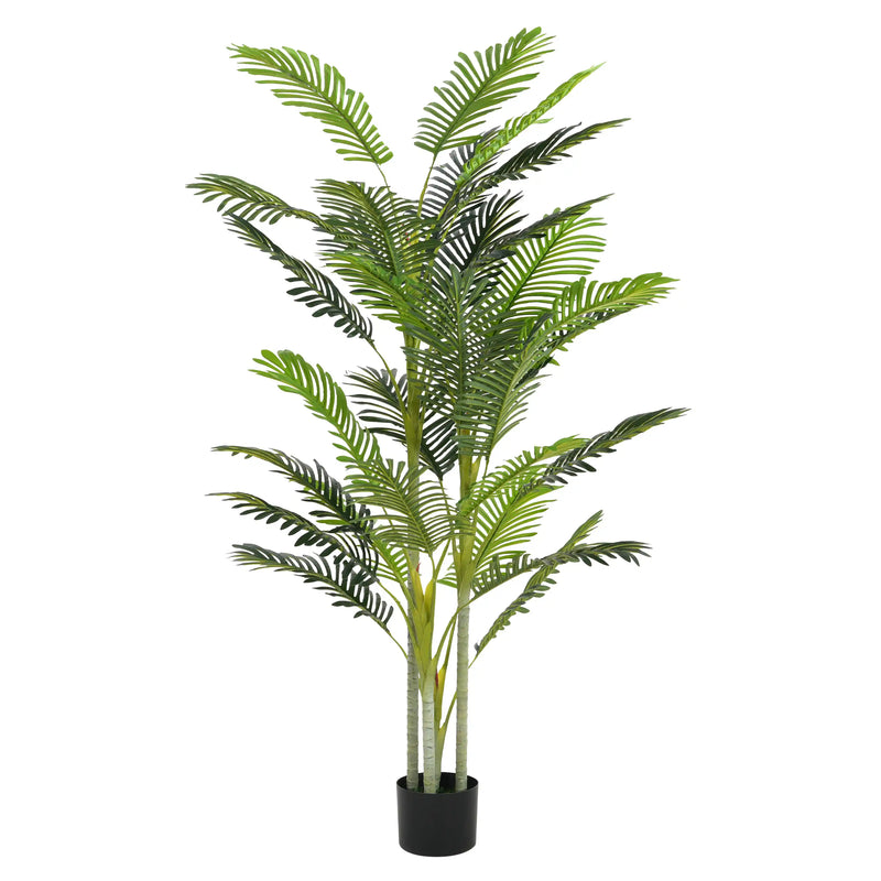 78.5' Artificial Palm Tree with Black Plastic Pot, Set of 2