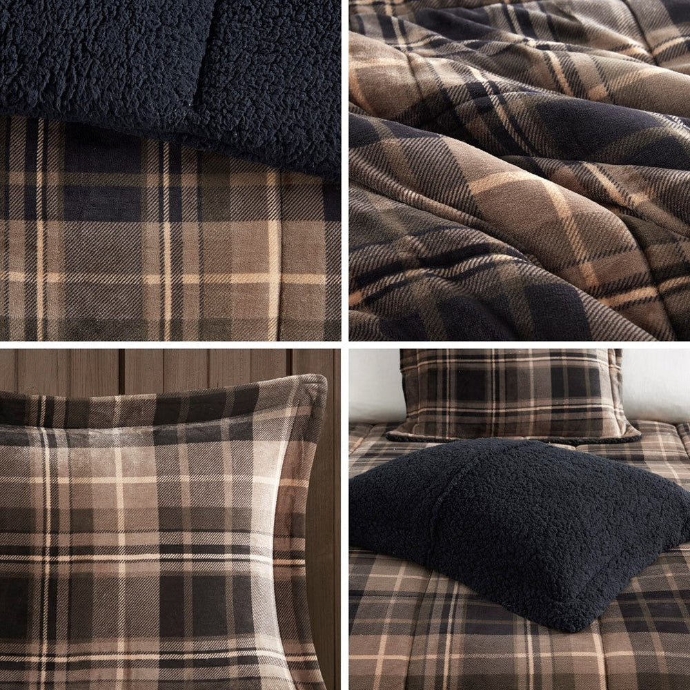 King Plush to Sherpa Down Alternative Comforter Set Media 3