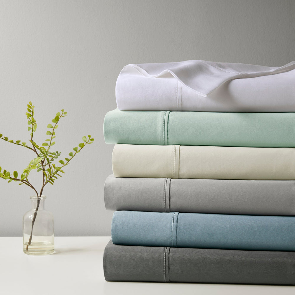 4-Piece Full HeiQ Smart Temperature Cotton Blend Sheet Set, Grey Media 3