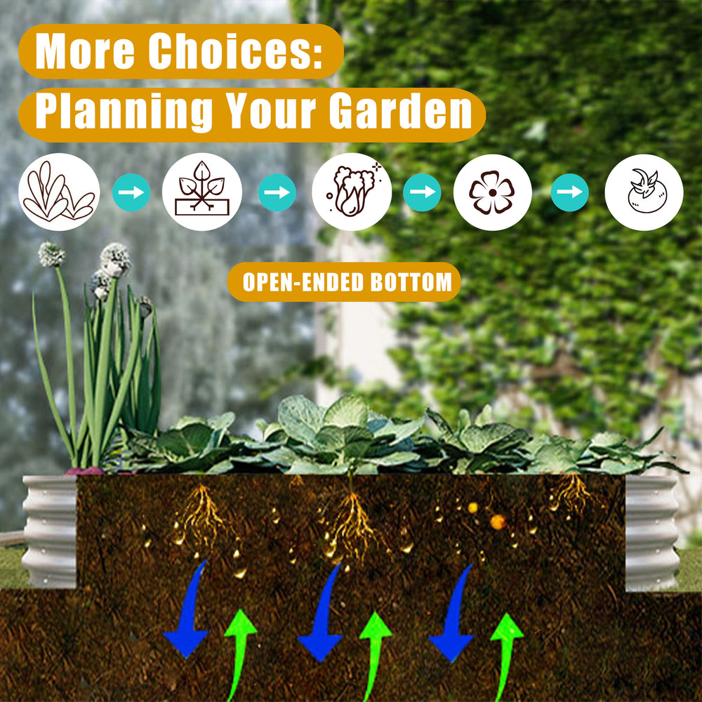 Galvanized Raised Garden Bed Kit, Heavy Duty, Rust-Resistant, 6x3x1ft, Silver Media 7