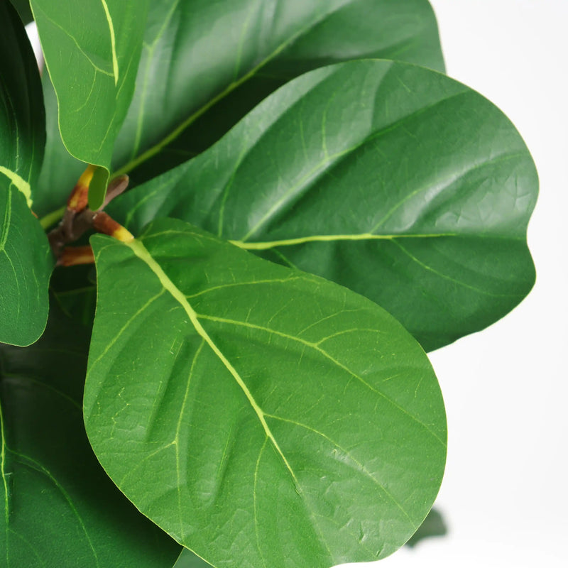 6FT Artificial Fiddle Leaf Fig Tree, Realistic Faux Potted Plant in Black Pot, 1pc/set