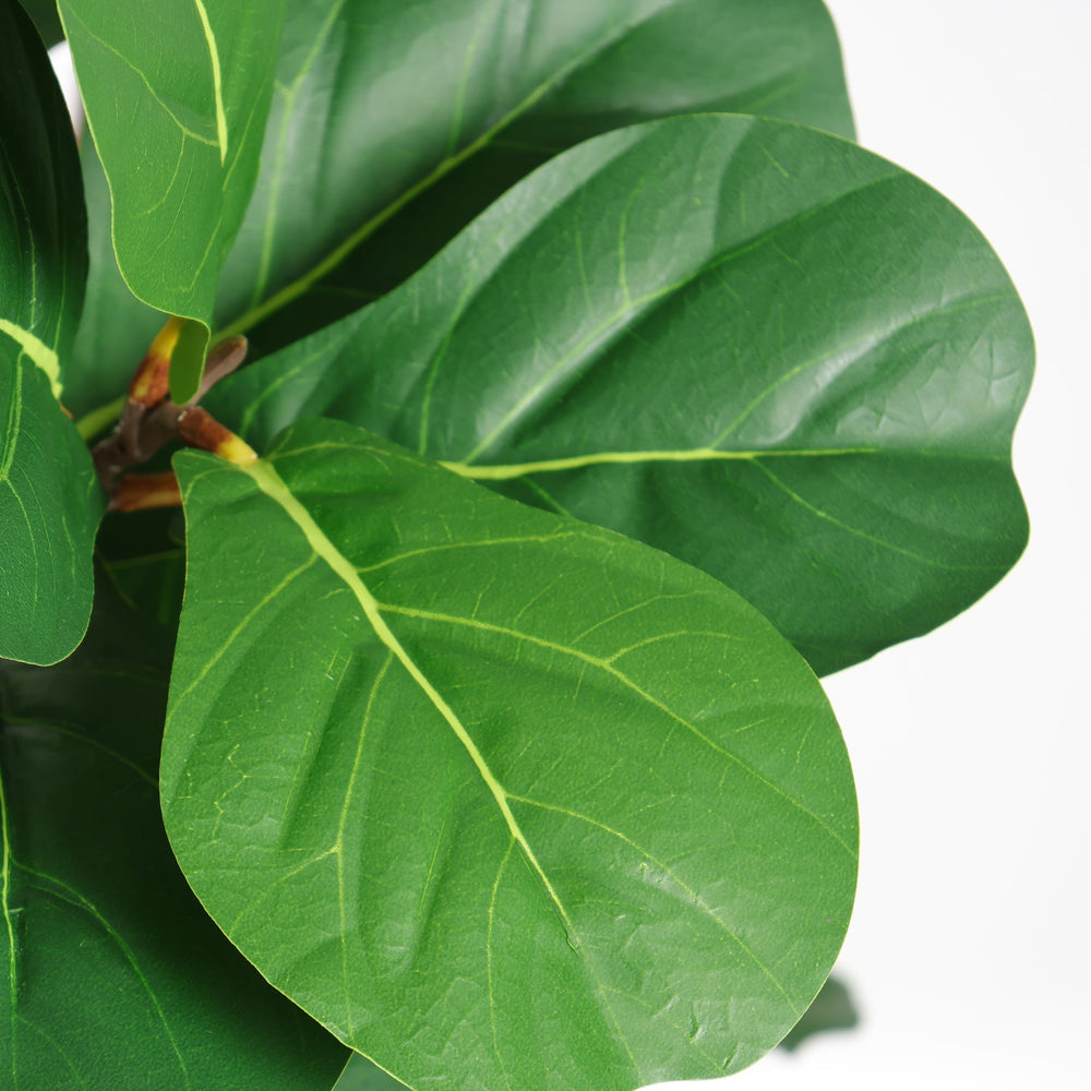 6FT Artificial Fiddle Leaf Fig Tree, Realistic Faux Potted Plant in Black Pot, 1pc/set Media 11