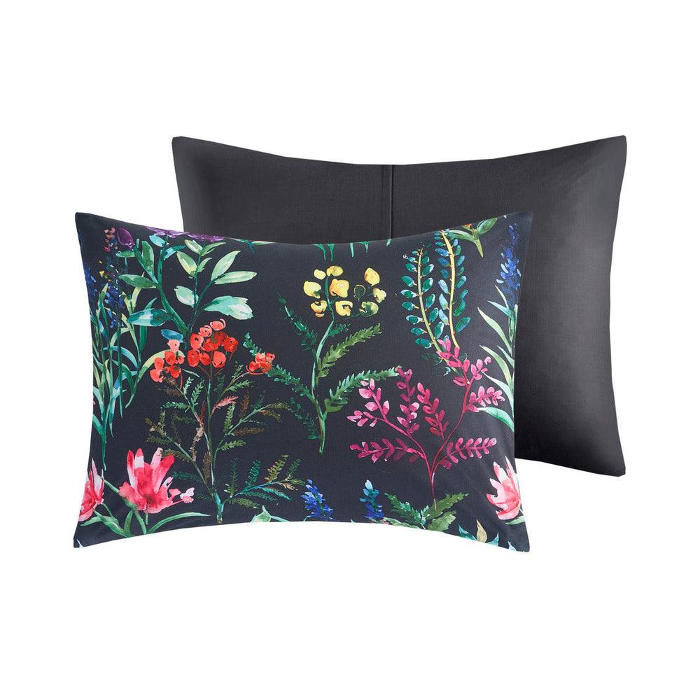 5 Piece Comforter Set Black Full/Queen Media 8