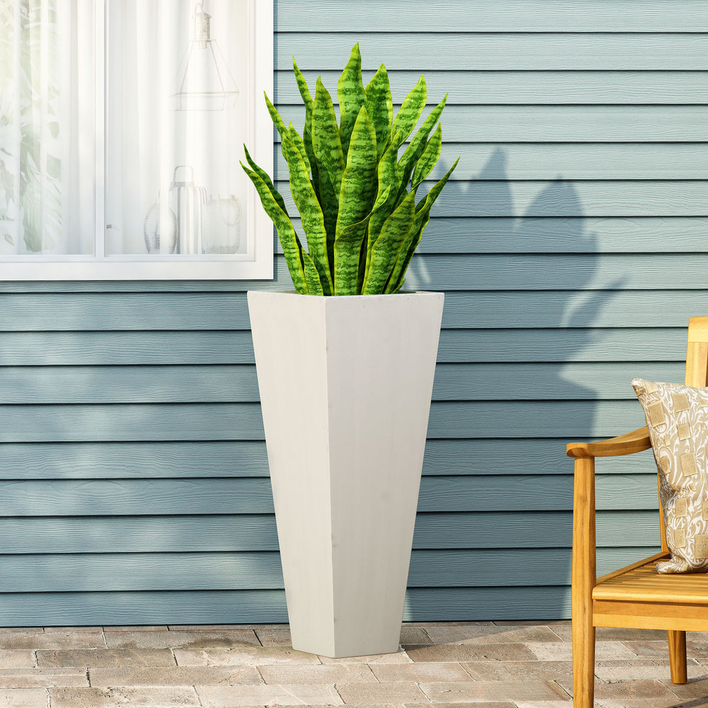 13' x 32.5' Cast Stone Planter Magnesium Oxide, Matte White Media 4