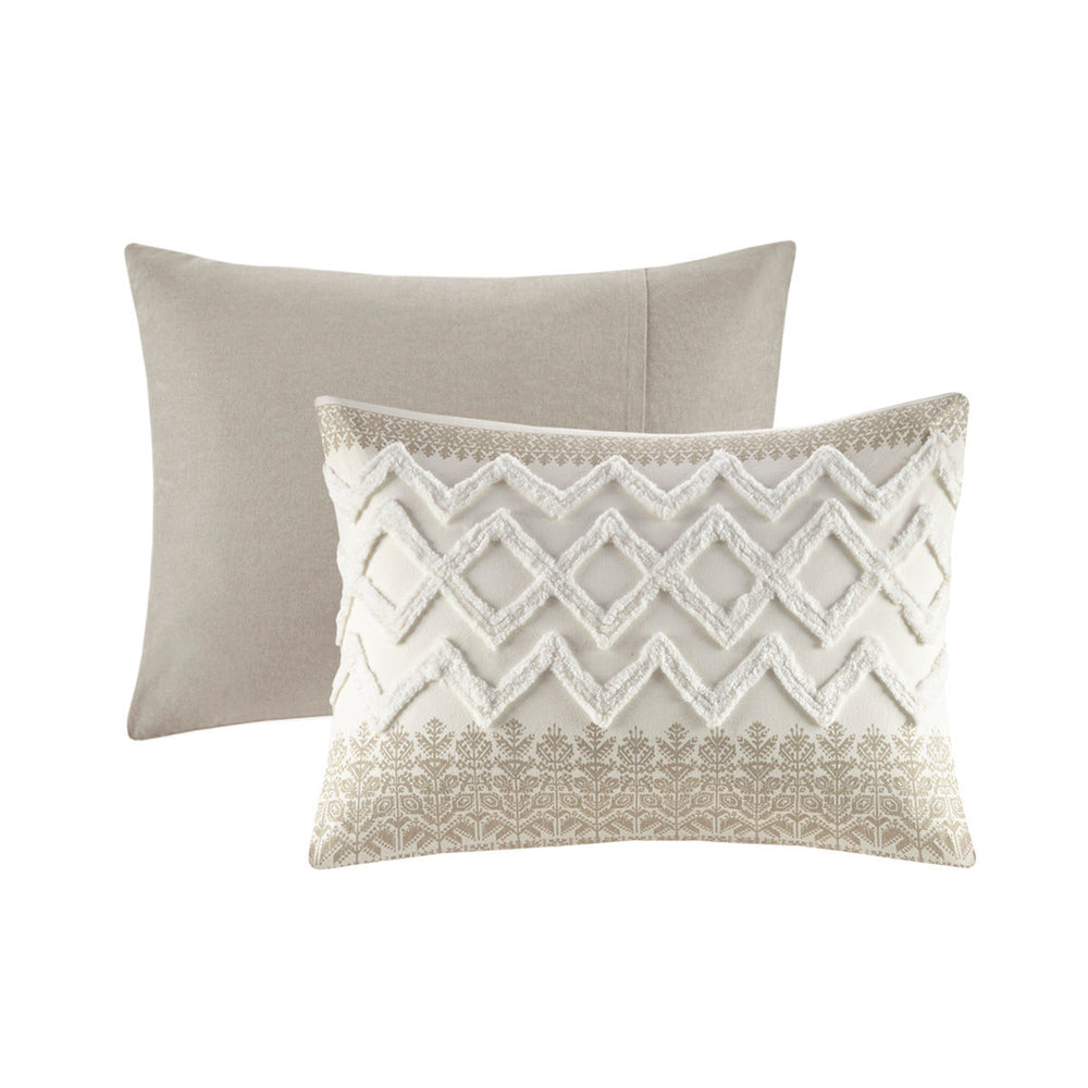King/Cal King 3 Piece Cotton Duvet Cover Set with Chenille Tufting Media 3