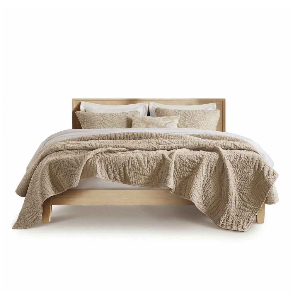 Full/Queen 3 Piece  Cotton Quilt Set Linen Media 13