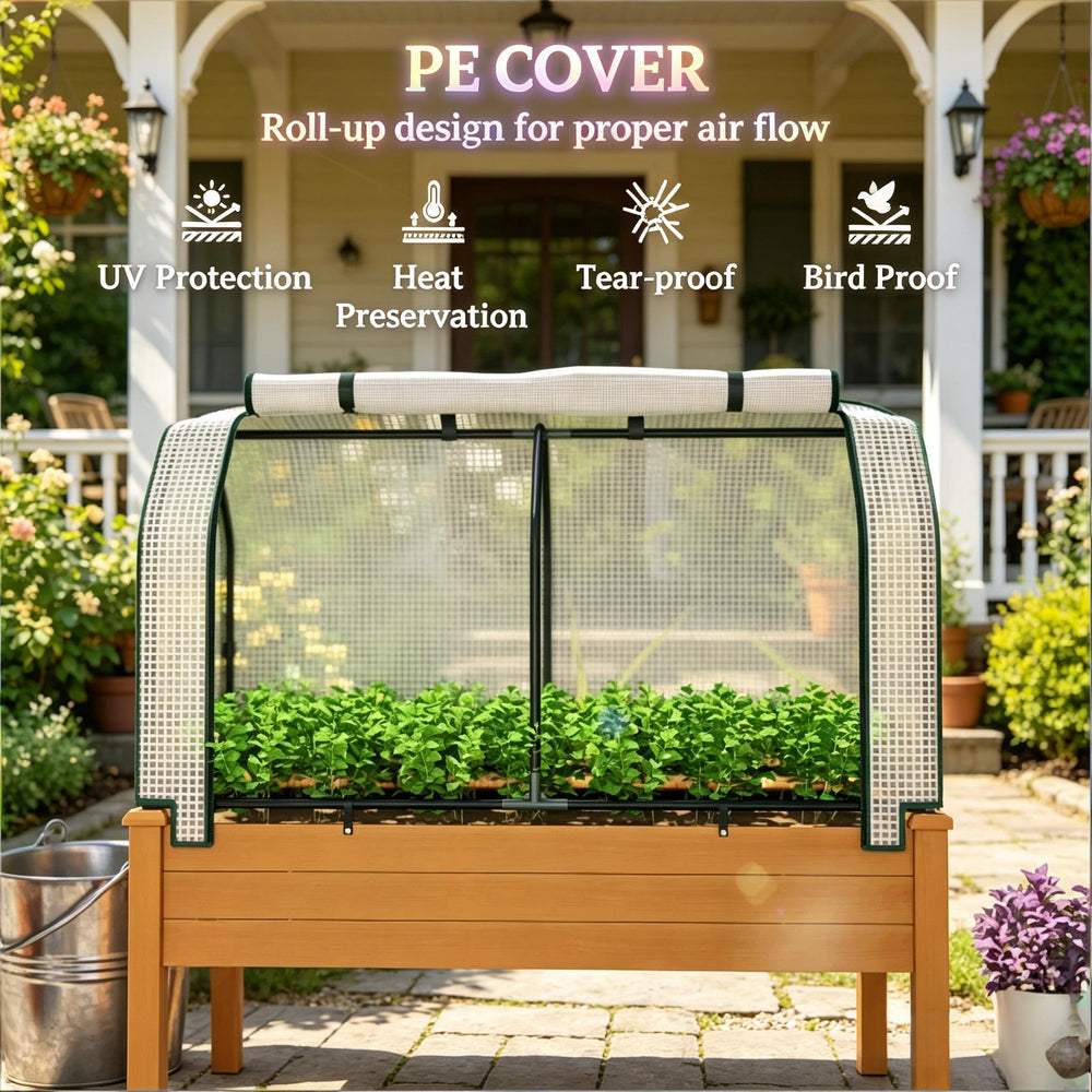 Outdoor Planter Box,Raised Garden Bed,Vegetables Planter Box Media 6