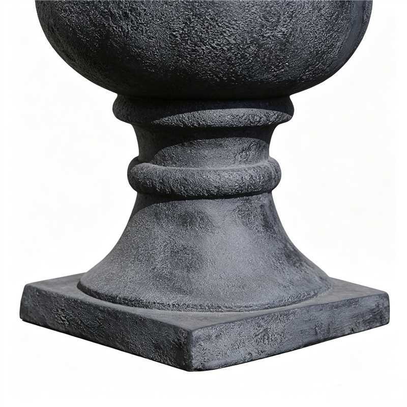 MGO Garden Planter, Garden decoration and planting,Color Antique Black, Size 26.38'X16.53 'X16.53 ' Media 5