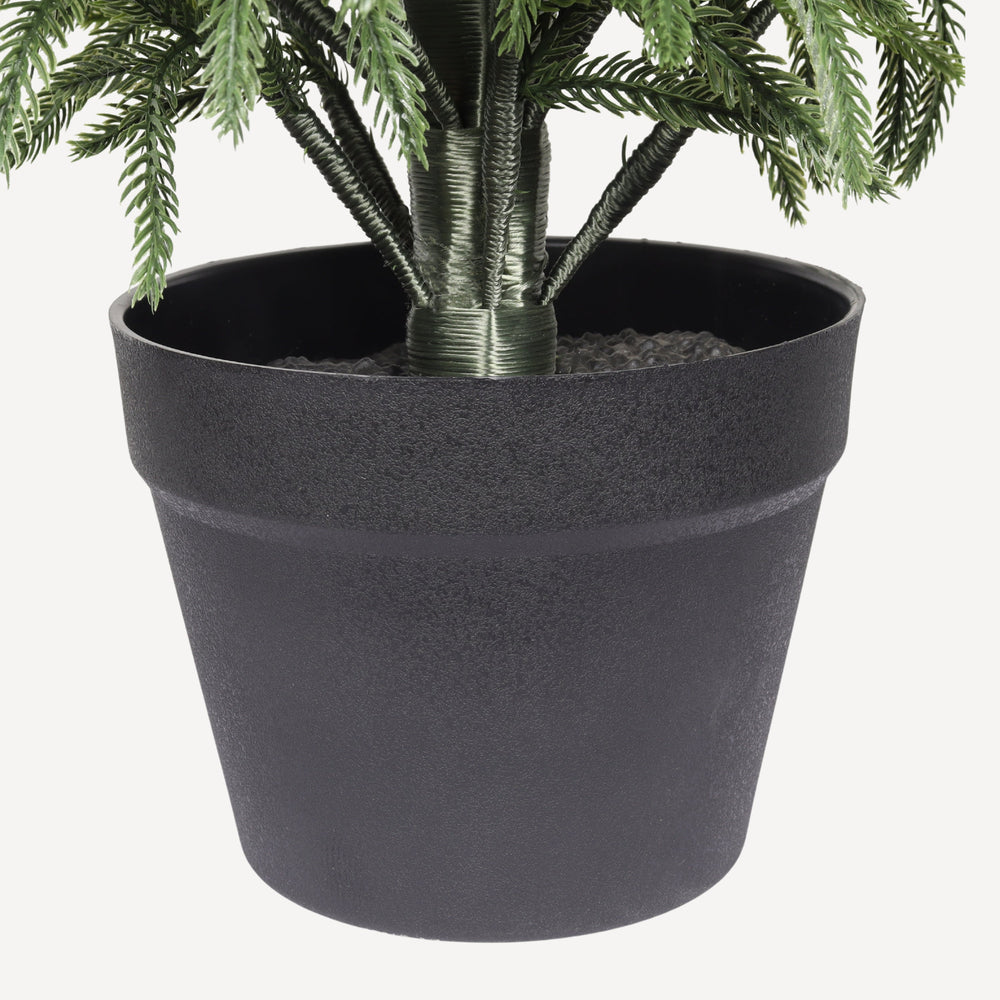 4' Artificial Real Touch Pine Tree in Black Plastic Pot, 1pc/set Media 10