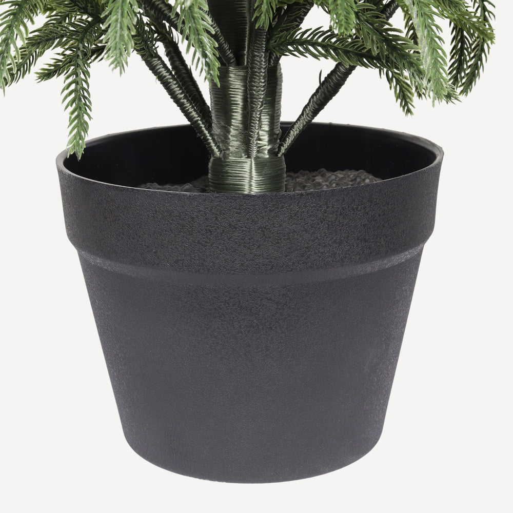 4' Artificial Real Touch Pine Tree in Black Plastic Pot, 1pc/set Media 10