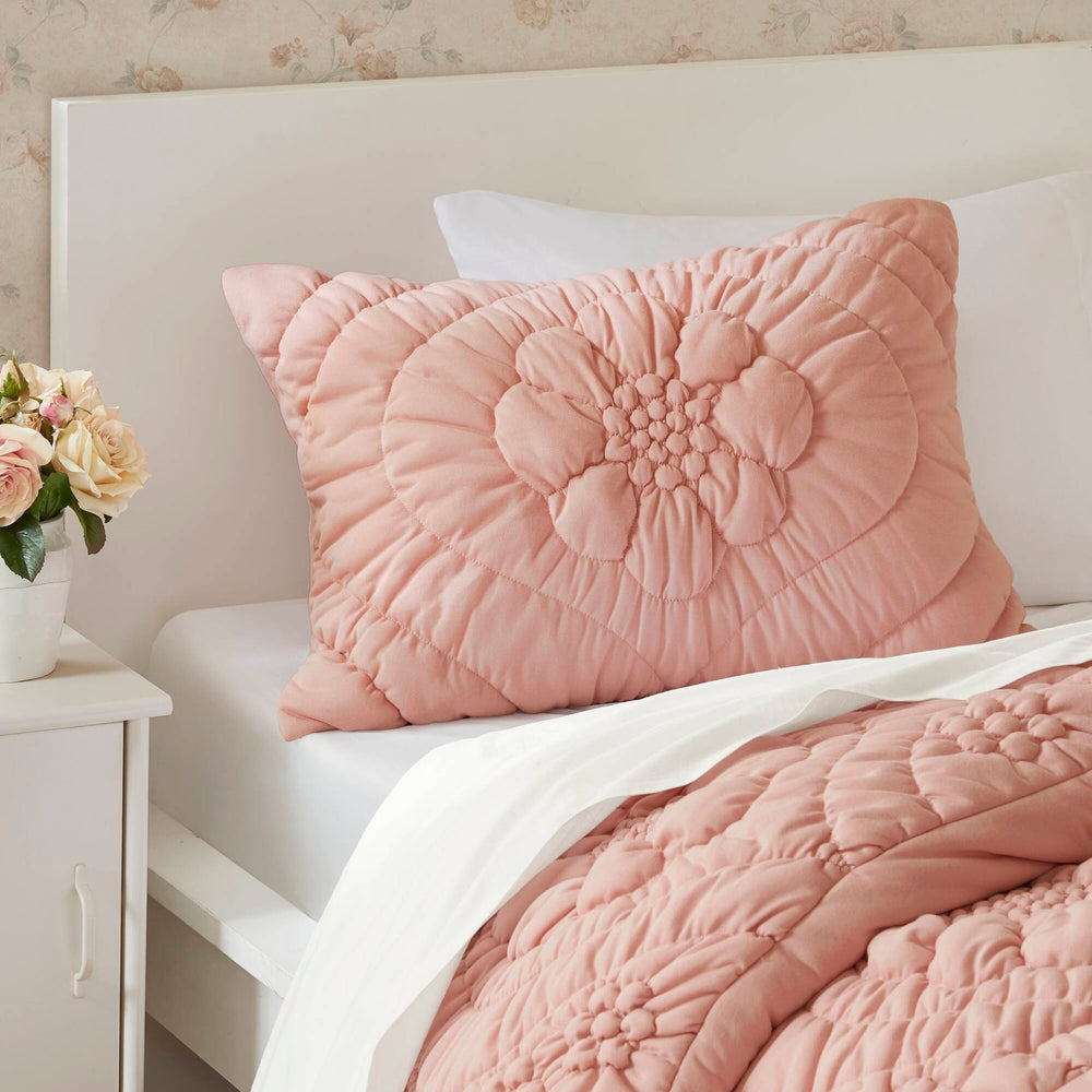 3-Piece King Comforter Set,Pink Media 10
