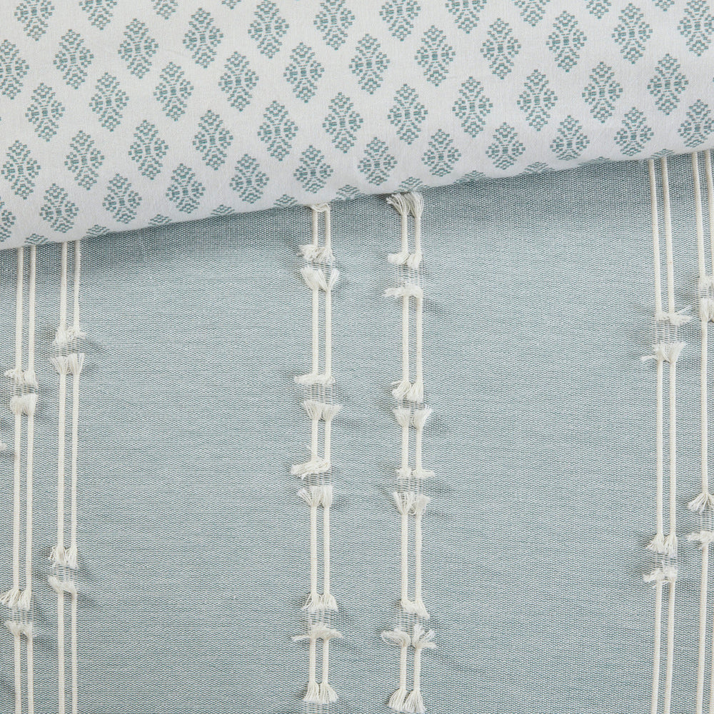 King/Cal King 3 Piece Cotton Jacquard Duvet Cover Set Media 21