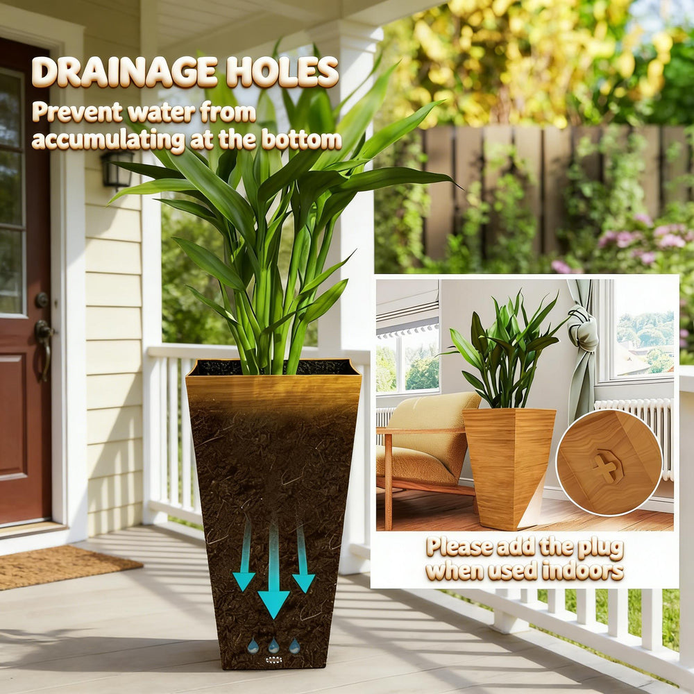Classic Planter,Outdoor Planter,Set of 3 Tall Planters Media 7