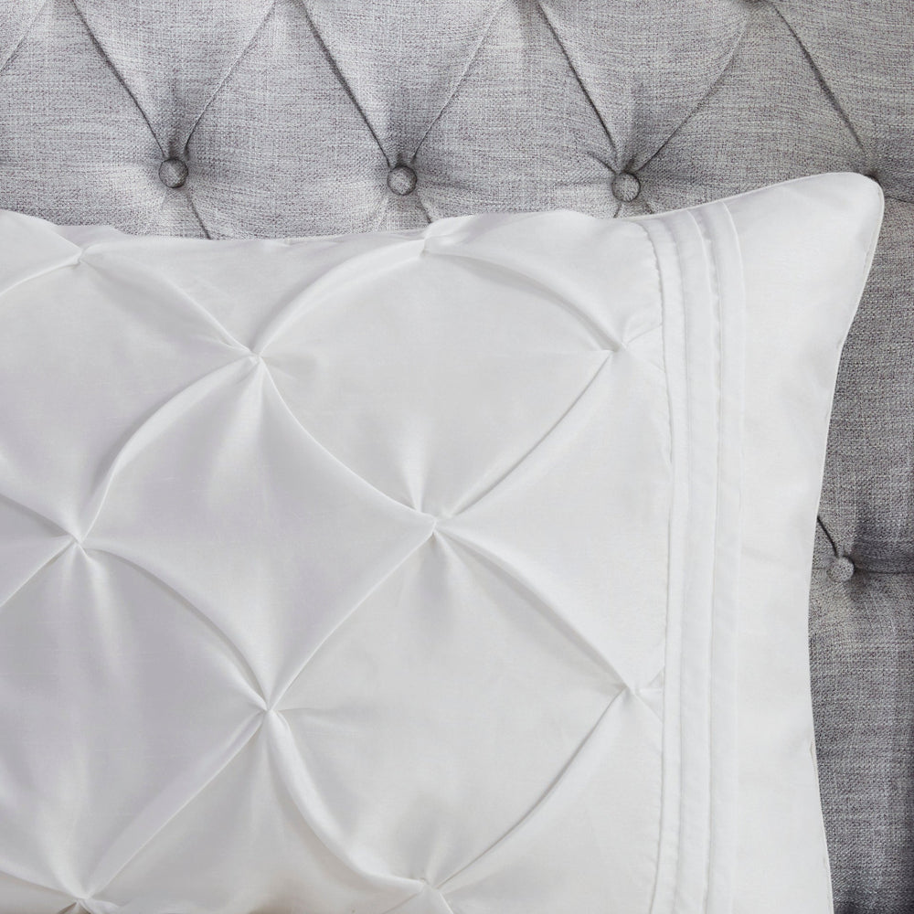 7-Piece Queen 100% Polyester Pieced Pleated Tufted Comforter Set Media 12
