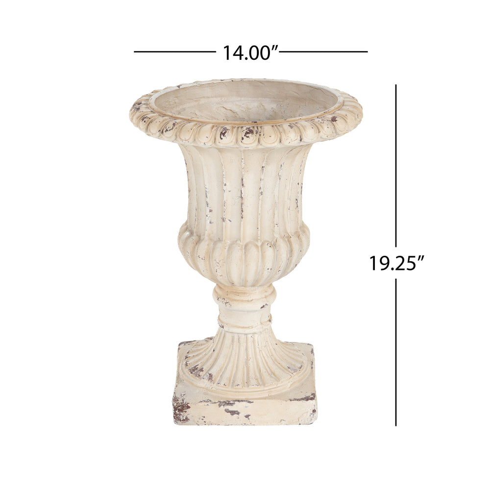 MGO Garden Urn, Antique White, 19.25'' H Media 4