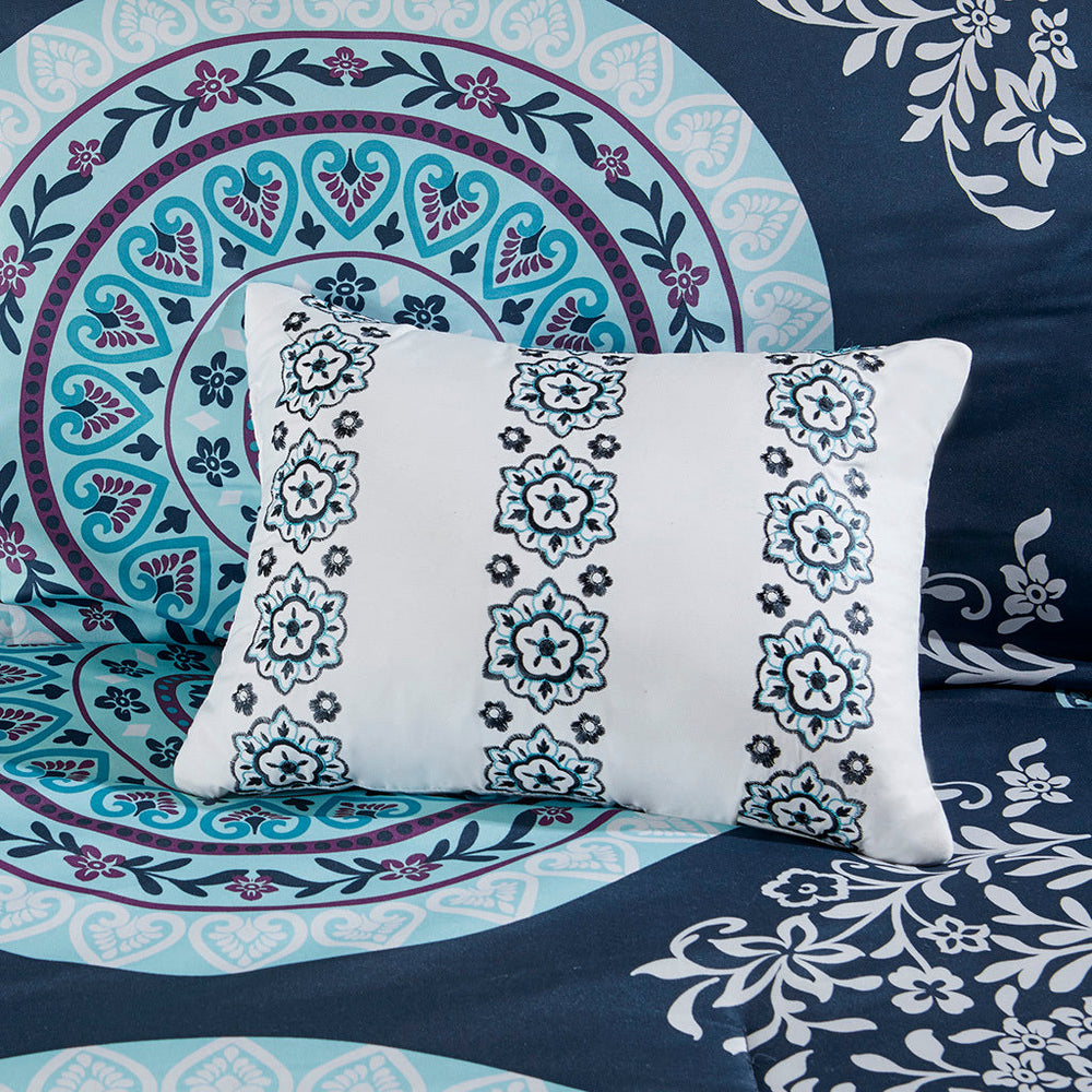Twin Boho Comforter Set with Bed Sheets Media 8