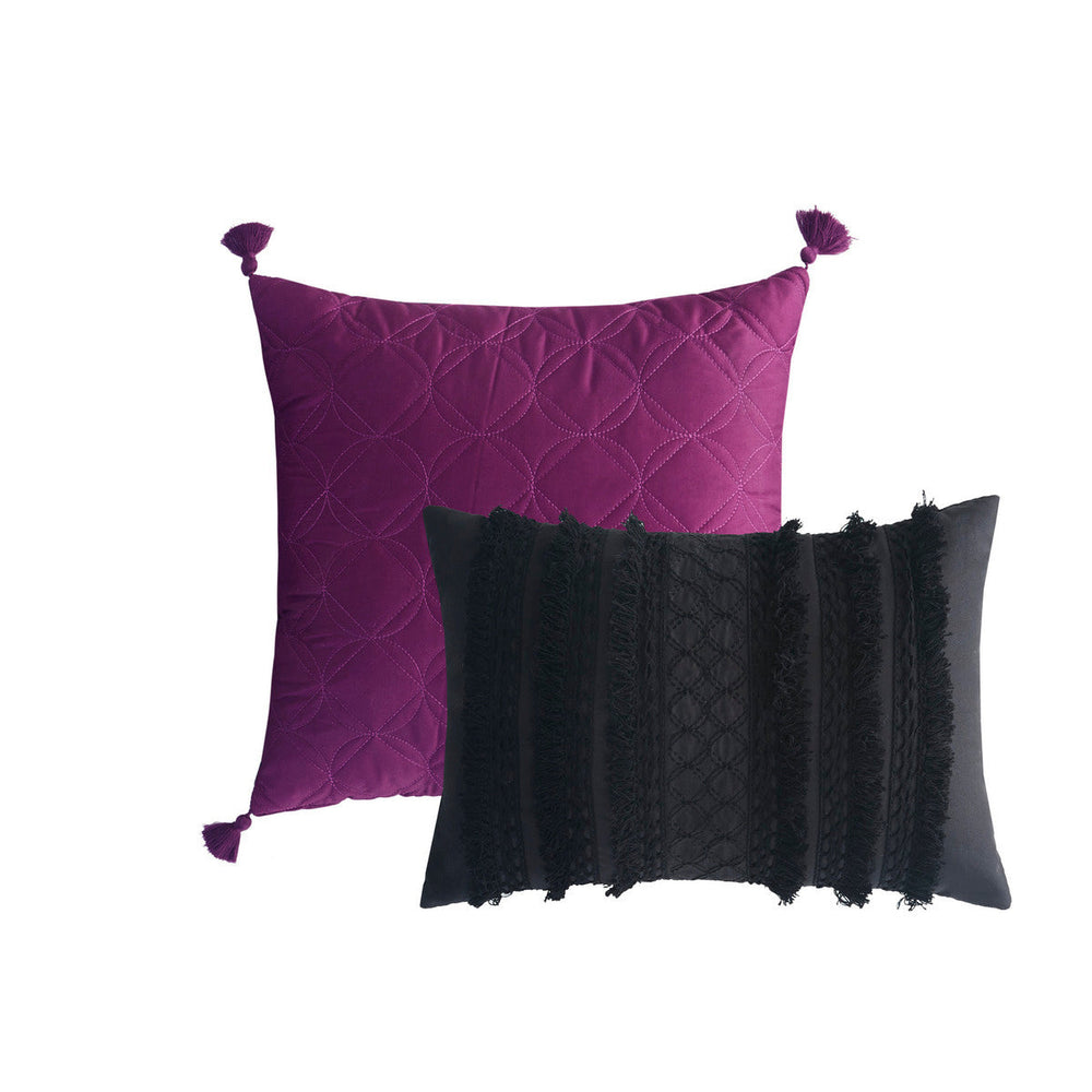 5 Piece Comforter Set Black Full/Queen Media 14