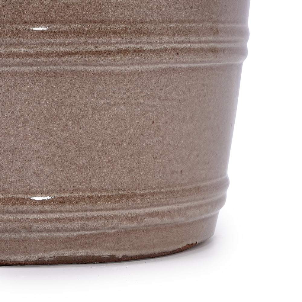 3 Pieces Ceramic Flowerpot, Modern Planter for Patio, Garden or Windowsills - Antique Yellow Media 11
