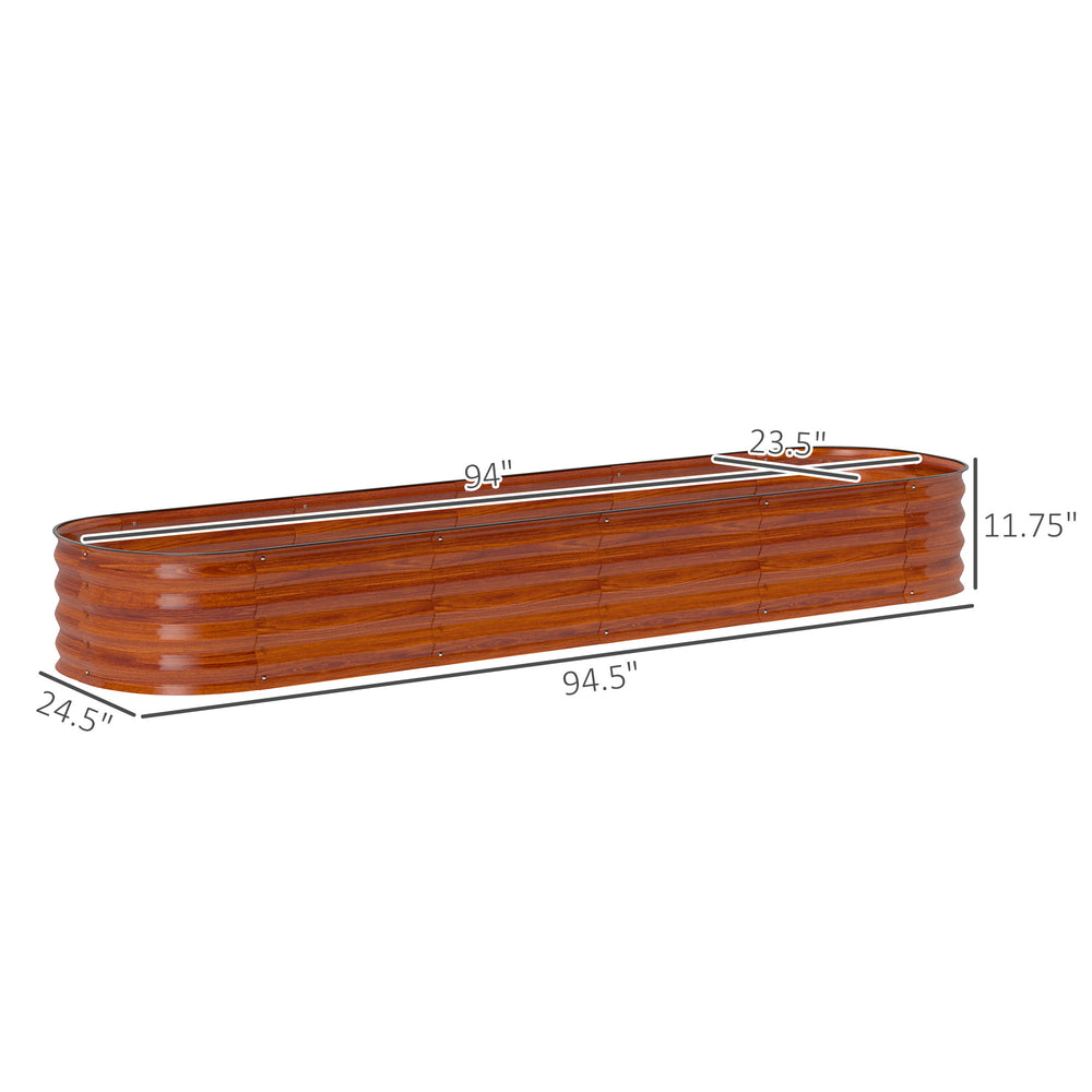 Metal Planter,Metal Planter Box with Safety Edging,Galvanized Raised Garden Bed Kit Media 2
