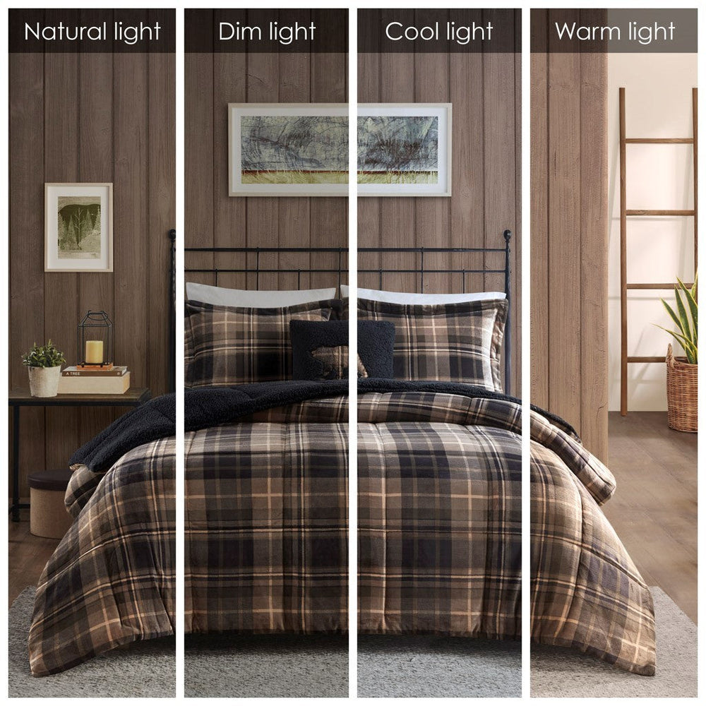 King Plush to Sherpa Down Alternative Comforter Set Media 9