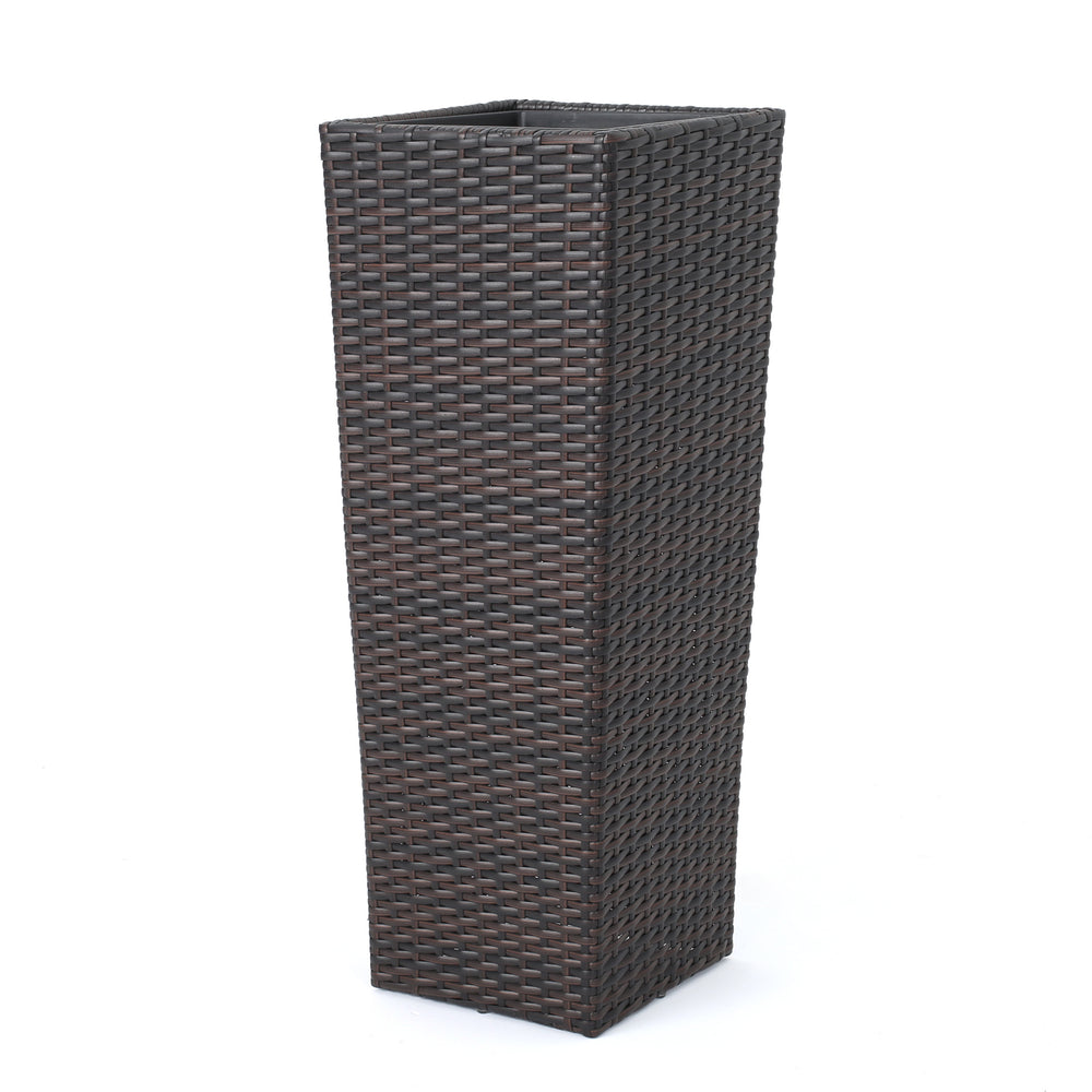 Rattan FLOWER POT - BROWN Media 8