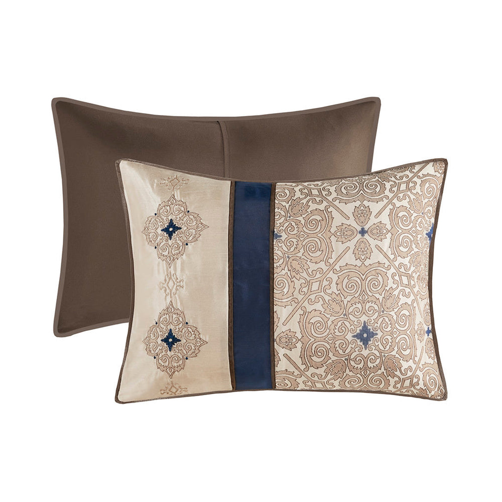 King 7 Piece Jacquard Comforter Set with Throw Pillows Media 12