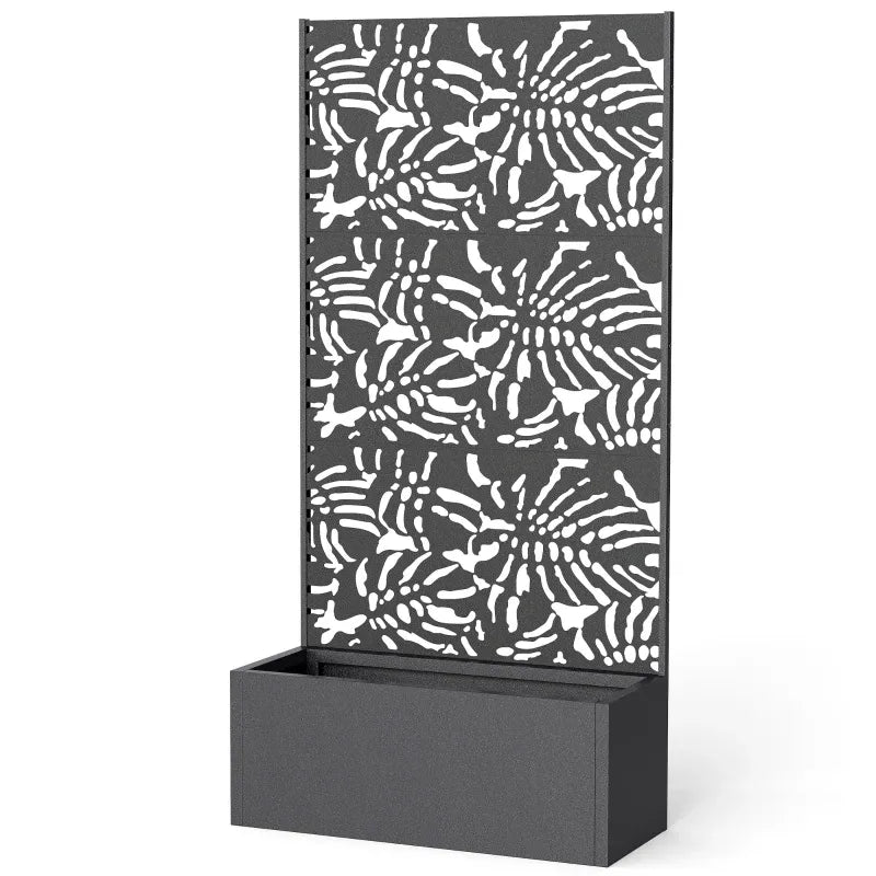 Trellis Planter,Efficient Drainage Planter Box,Spacious Metal Planter Box Media 8