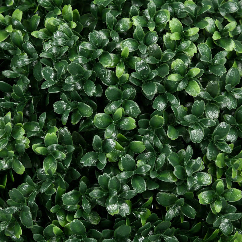 HOMCOM 1.3' (15.7') Artificial Boxwood Topiary Trees with Ground Stake, UV Resistant Set of 2 Ball Shaped Trees, Indoor Outdoor Fake Plants for Home Office & Living Room Décor